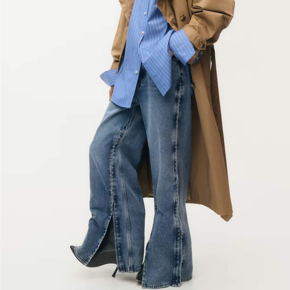 Glenn Martens  H&M Wide Side Slit Jeans